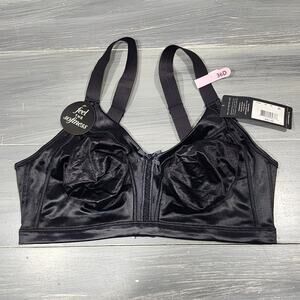 Bali‎ Bra 36D Double Support Back Smoothing Wireless Cool Comfort DF0044 Black